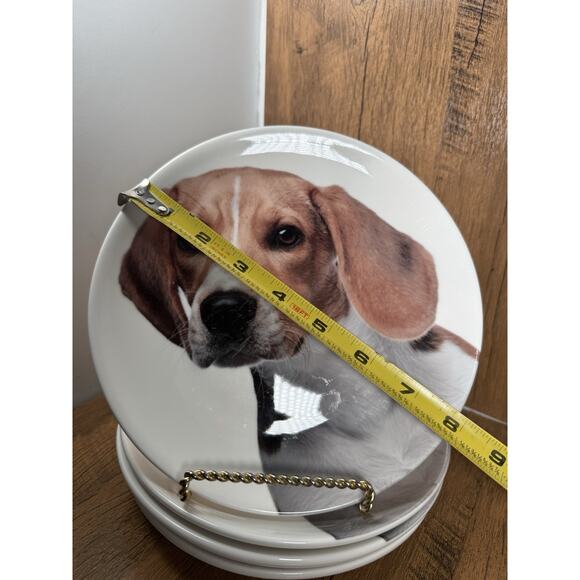 Porcelain Puppies 8" Salad Plates Beagle Dogs - Picture 2 of 7